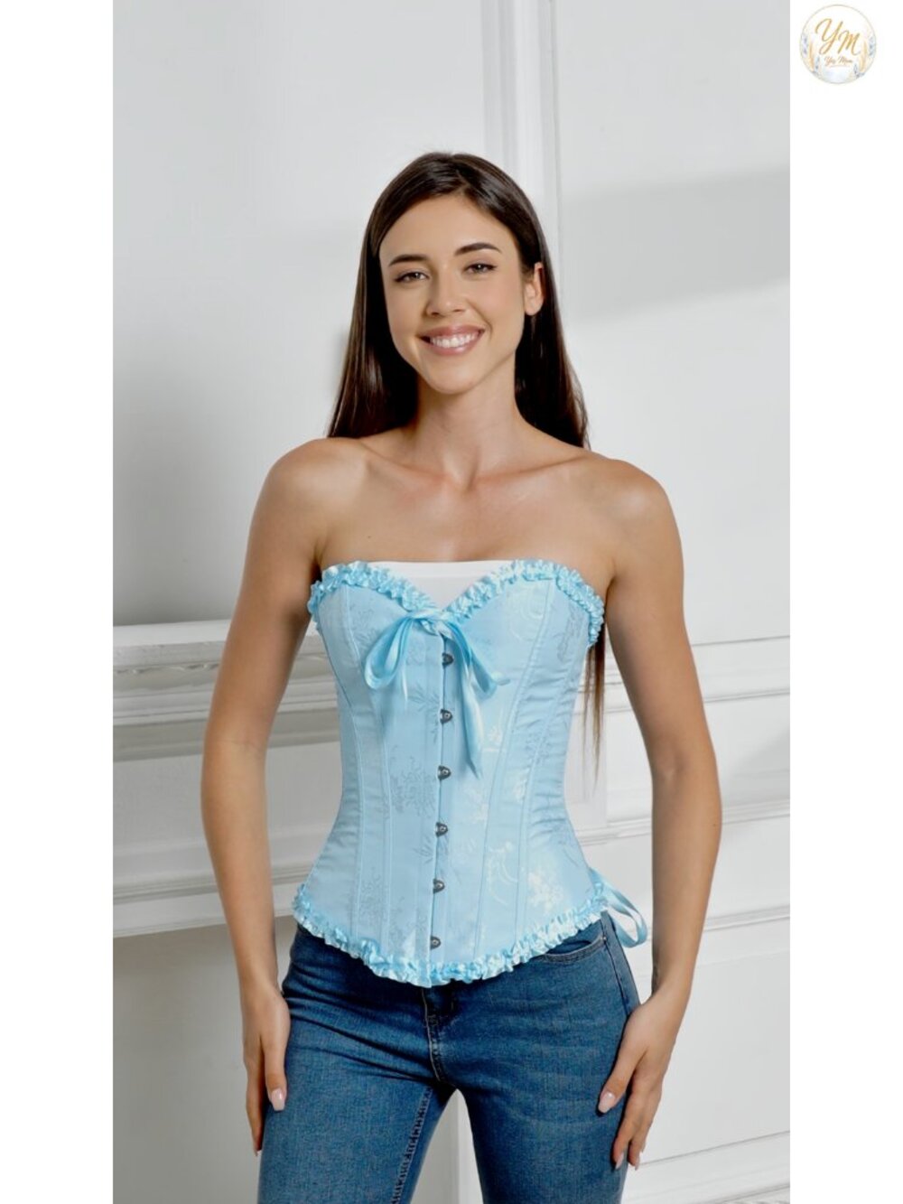 Lace Corset Top Bustier Shapewear Bodysuit Push Up Waist Cincher - Picture 6 of 6
